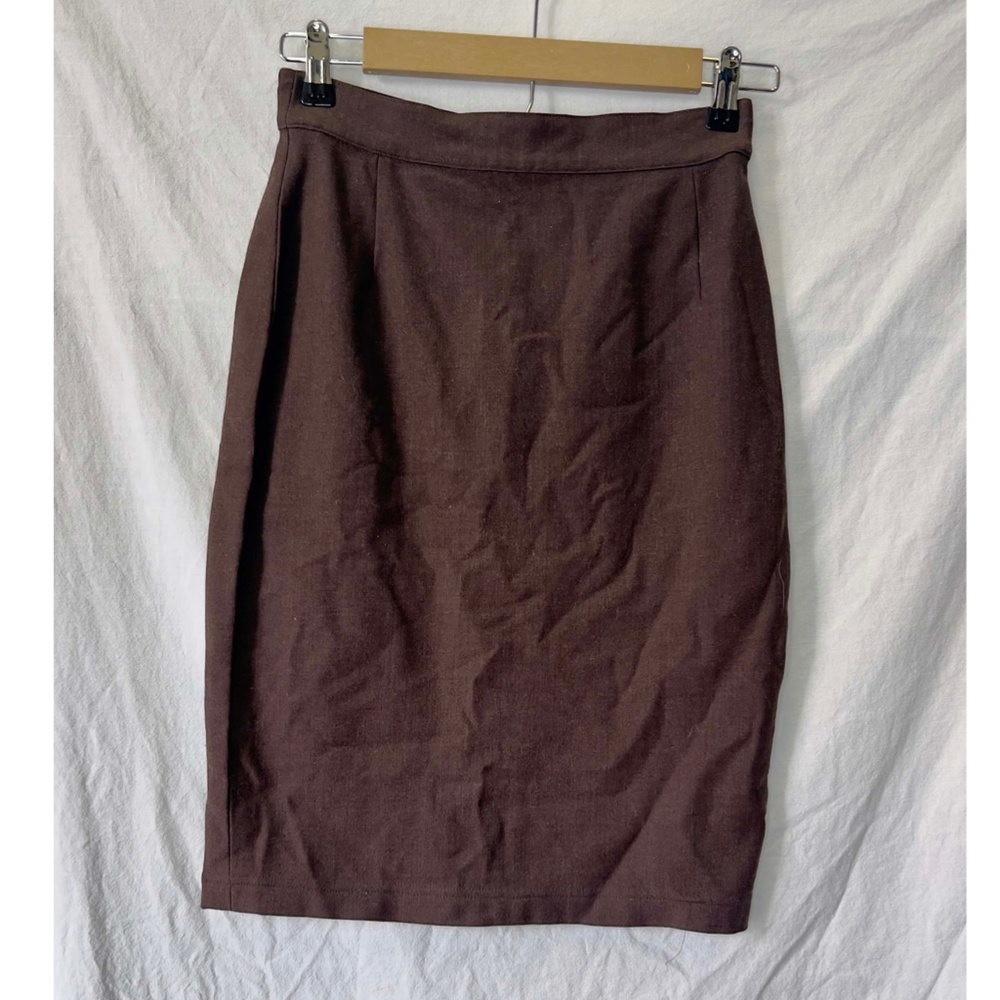 MAX MARA | Vintage Wool Brown Pencil Skirt